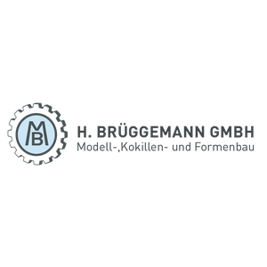 Logo der H. Brüggemann GmbH mit Zahnrad und Schriftzug für Modell- und Formenbau.