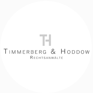 Logo von Timmerberg & Hoddow, einer Kanzlei für Rechtsanwälte in einem minimalistischen Design.